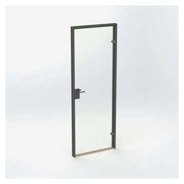 Glasdörr - Mattsvart - M8: 790 x 2090 mm